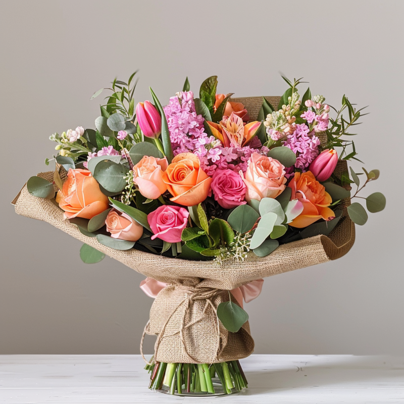 How to write the greeting card on the Seberang Jaya opening flower basket